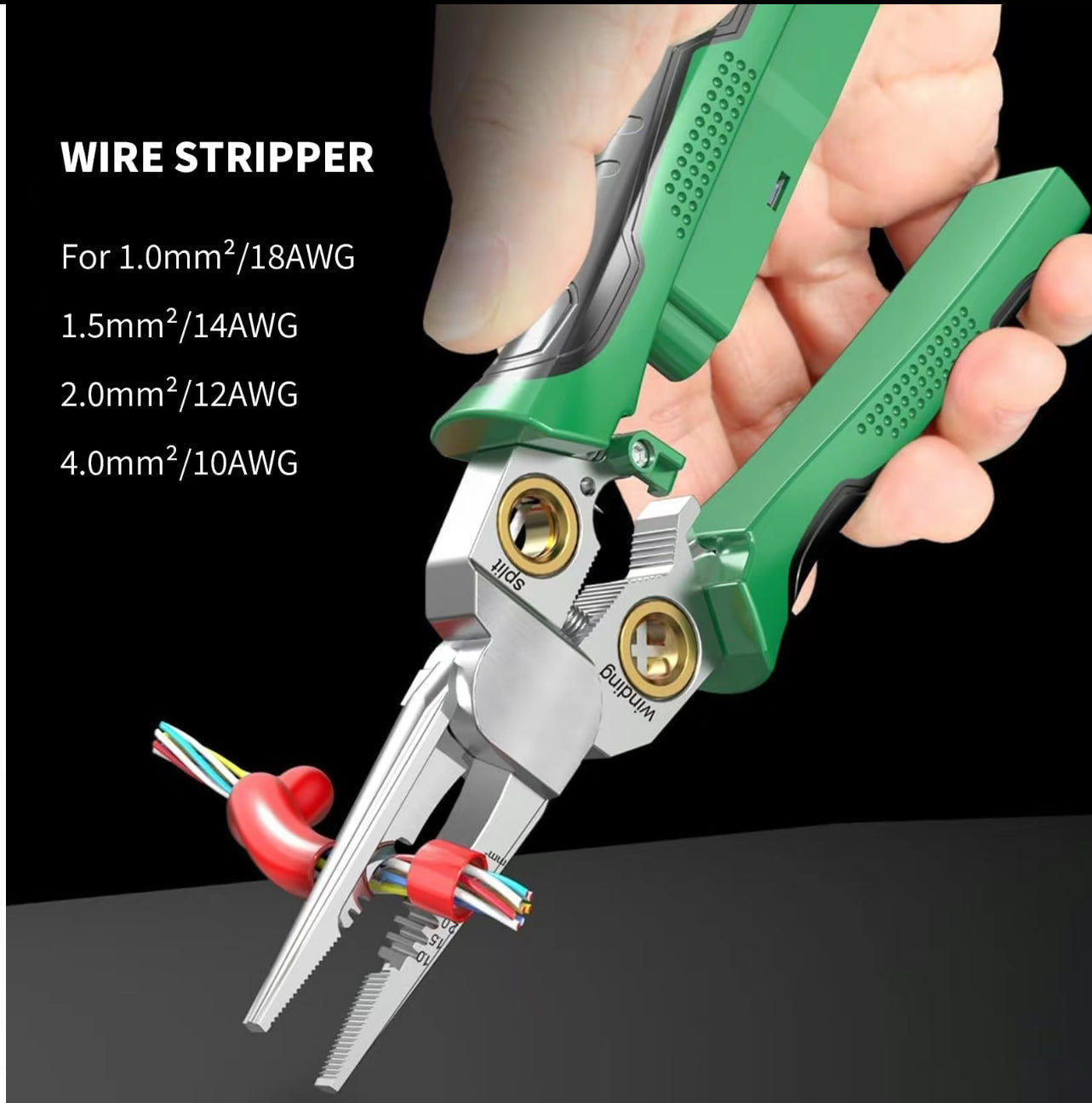 Herramienta VoltMaster 8 en 1 — Pelacables, Crimpadora y Detector de Tensión