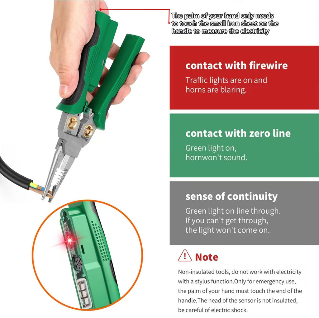 Herramienta VoltMaster 8 en 1 — Pelacables, Crimpadora y Detector de Tensión