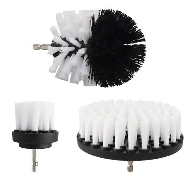 Set de 3 Cepillos de Limpieza a Presión — Juego Multiusos para Baño, Suelos y Juntas