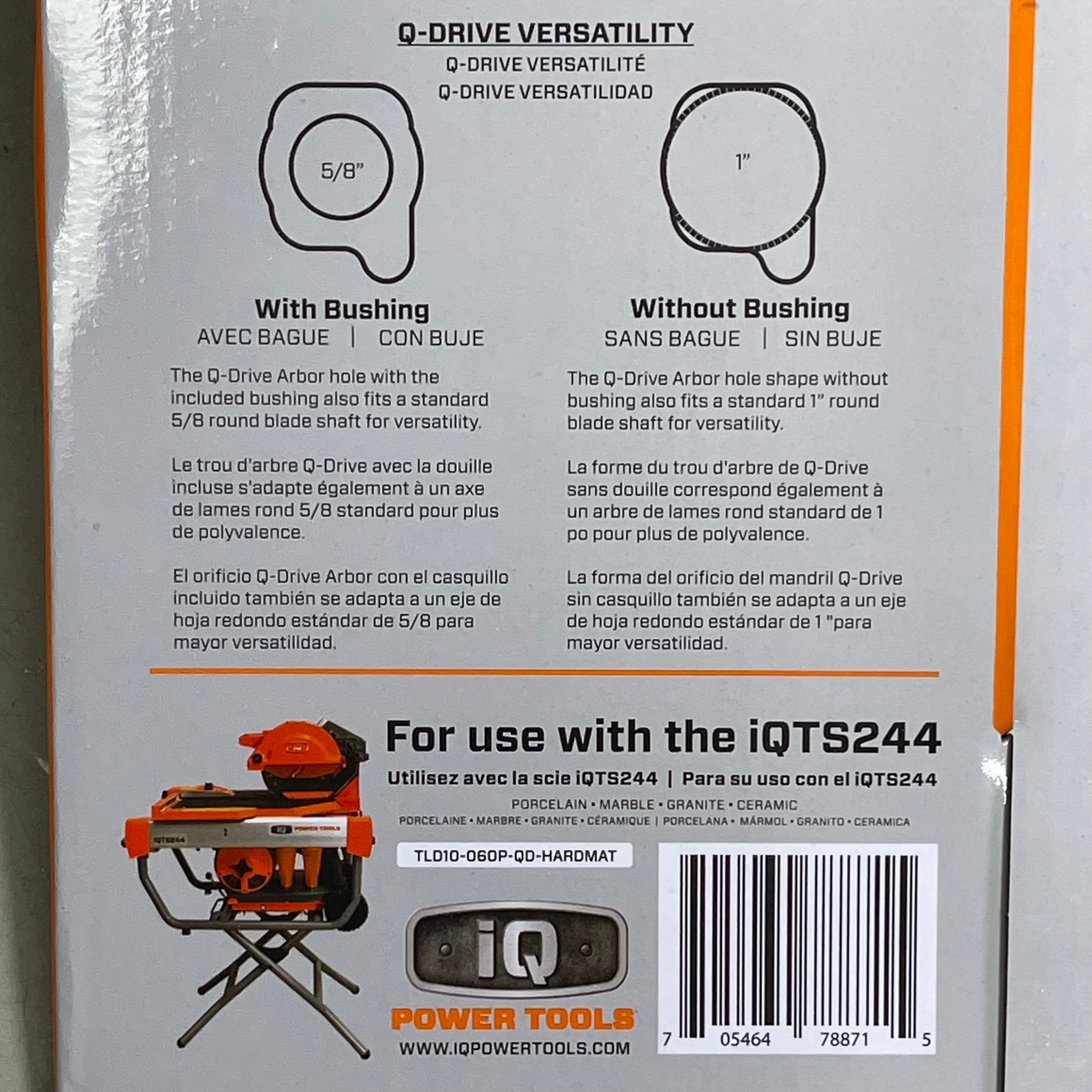 Disco de Corte en Seco IQ POWER TOOLS Q-Drive 254 mm para Materiales Duros (IQTS244)