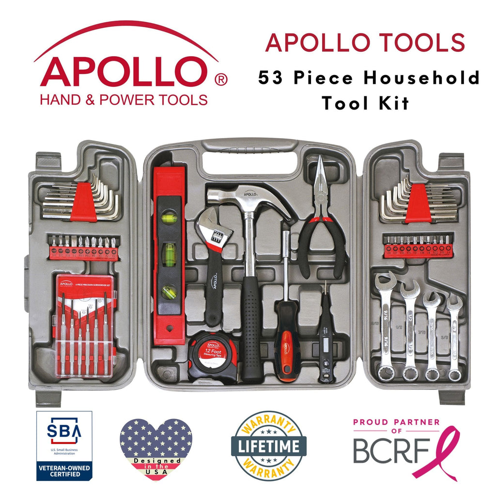Maletín de Herramientas para el Hogar 53 Piezas Apollo Tools DT9408