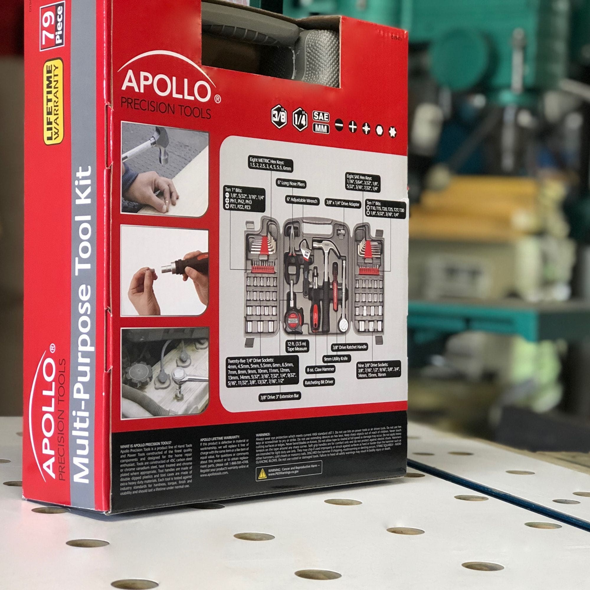 Maletín de Herramientas Multiusos 79 Piezas Apollo Tools DT9411