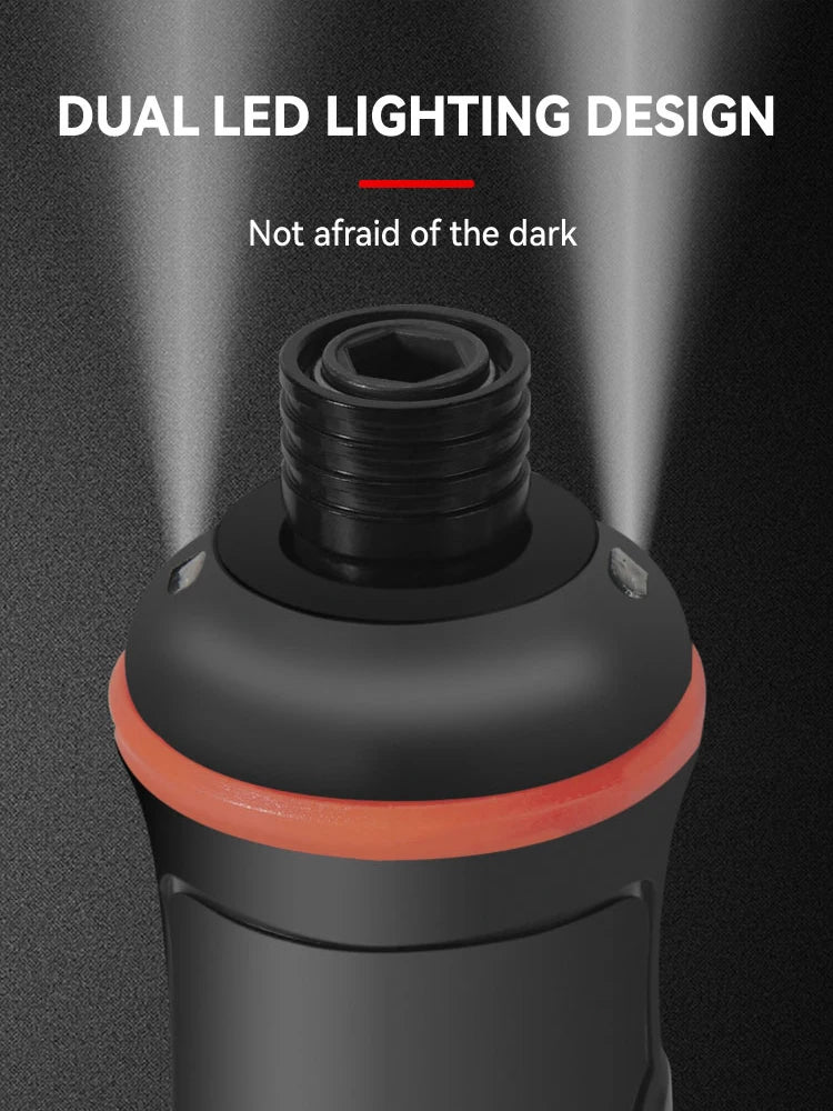 Destornillador Eléctrico Inalámbrico con Luz LED — Recargable por USB, Mini Herramienta para Bricolaje