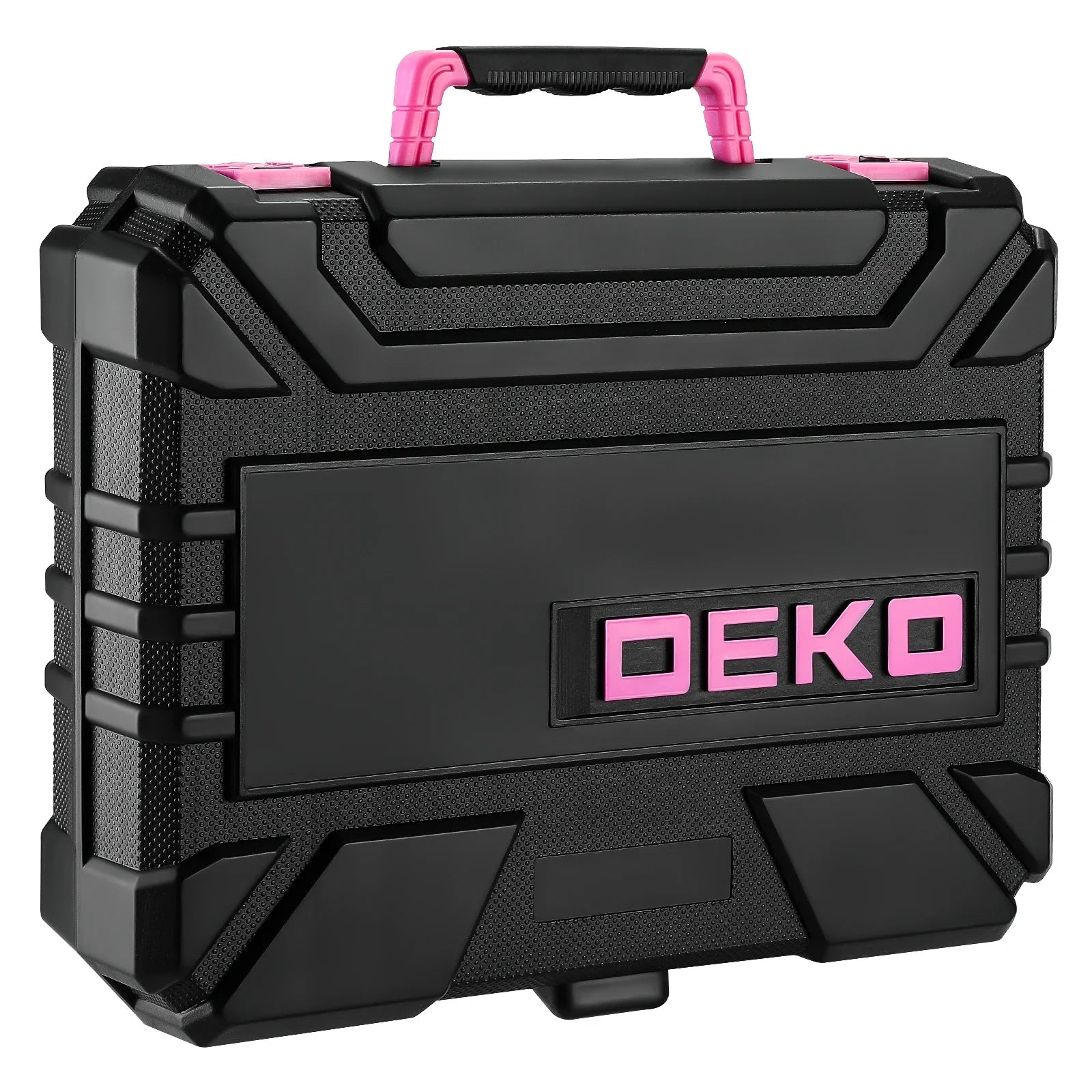 Kit Combo de Herramientas 126 Piezas — Taladro Inalámbrico 8V con Portabrocas sin Llave de 10 mm (Rosa/Amarillo)