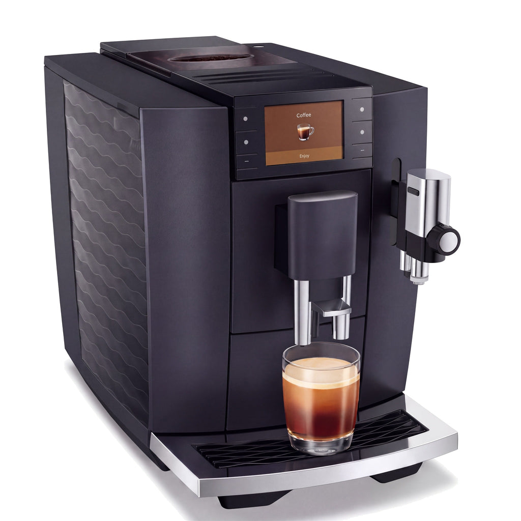 Lateral texturizado de la cafetera superautomática