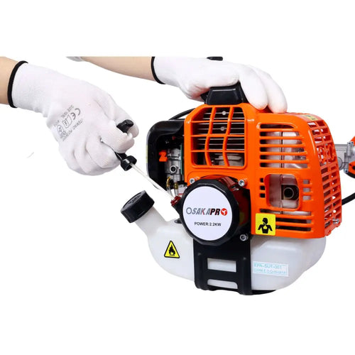 Desbrozadora de Gasolina 52 cc 2 en 1 — Cortabordes de Hilo y Desbrozadora con Arnés